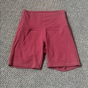 Lululemon Athletica Maroon Bike Shorts